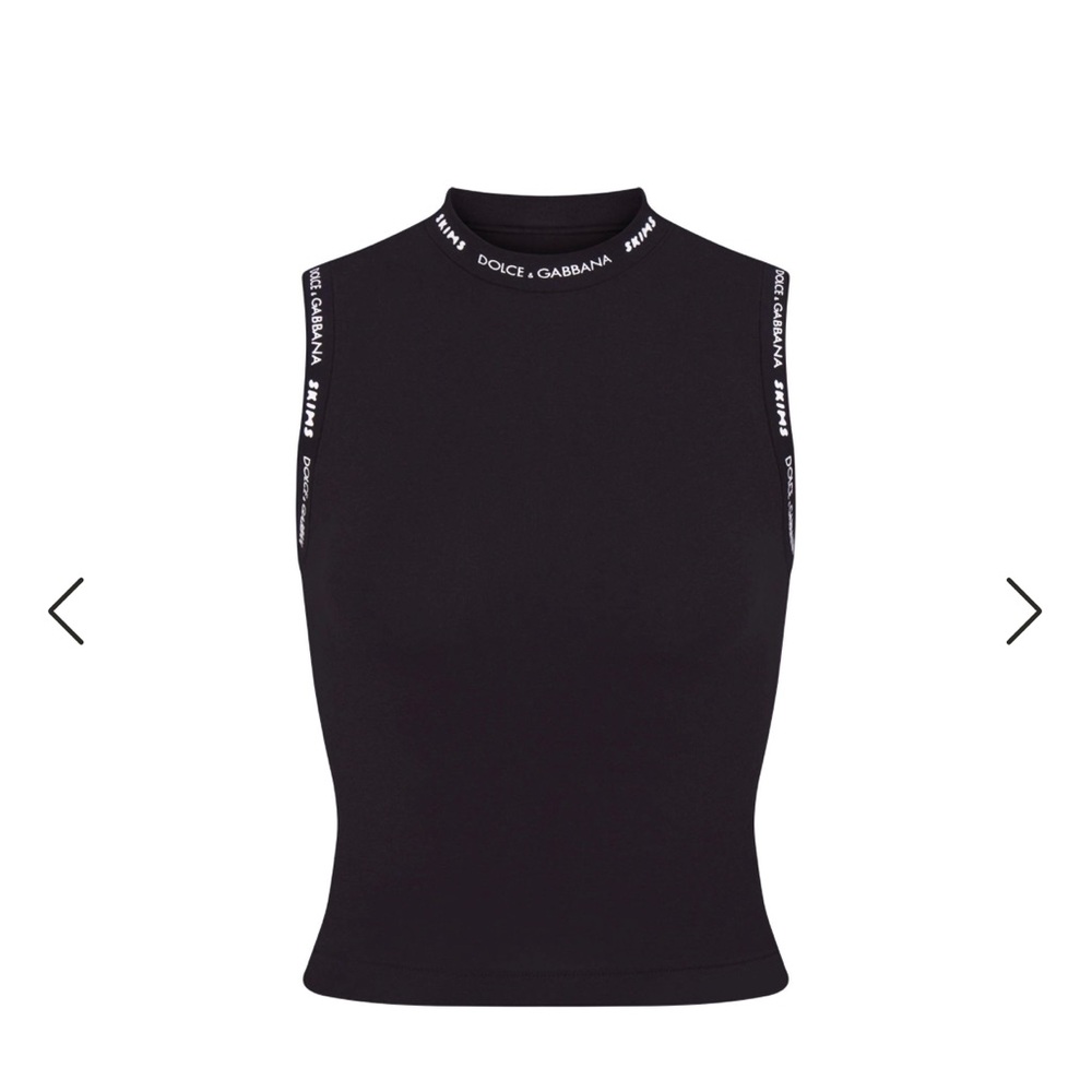 SKIMS x DOLCE & GABBANA Cotton Jersey Mock Neck Tank NWT